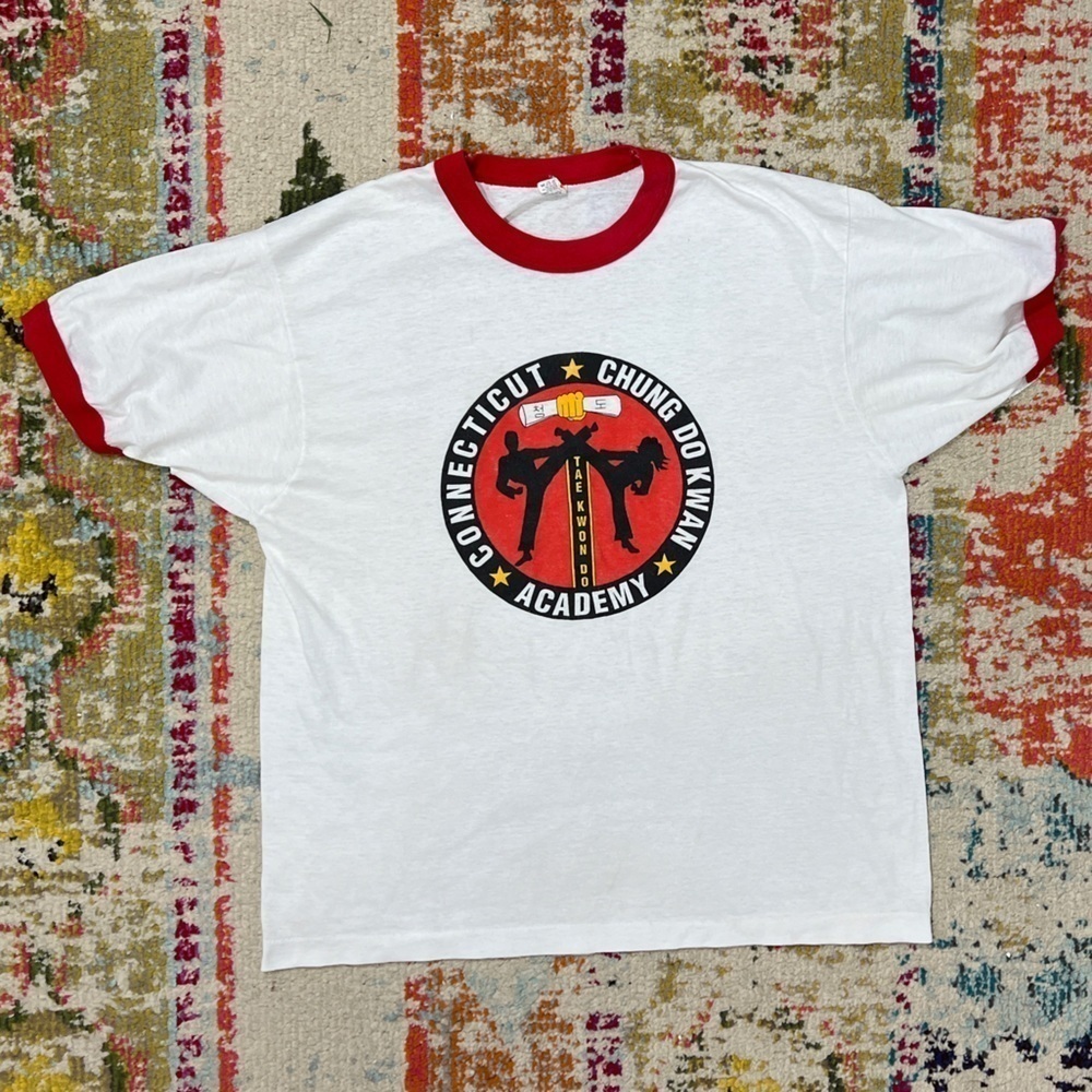 Vintage 80s Conneticut Chung Do Kwan Academy Martial Arts Screen Stars tshirt
